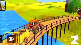 Cargo Tractor Trolley Simulator 3D - Offroad Heavy Farming Transport Driving - Android GamePlay