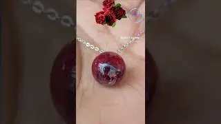 Real Rose Bud Preserved Jewellery🌹#resinjewelry #realrose #valentinesdaygift