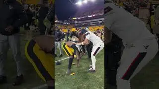 CJ Stroud helped Joey Porter Jr. get his jersey off