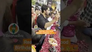 Real hero Sonu Sood birthday celebration 🎂🥳🎉 #happybirthday #sonusood #bollywood #viralvideo