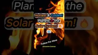 Planet Temperatures Compared: From Burning Hot to Freezing Cold!#space #SolarSystem#Universe#shorts