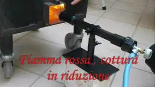 Bruciatori raku per cotture biscotto , ossidazione e riduzione