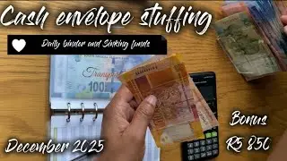 Cash envelope stuffing |Daily binder |Sinking funds | R5850($)|low income|bonus paycheck 