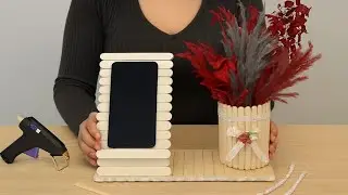Crafting a Chic Holder and Planter: Upcycle Ice Cream Sticks!