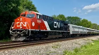 RARE Catch! CN OCS Business Train P693 Blasts West Through Valparaiso, IN with CN 3309! 🚨🇨🇦