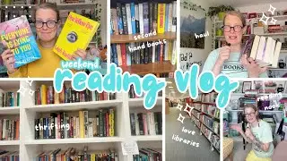 Weekend Reading Vlog | Thrifted Book Haul, Library Visits & Book Reviews Banter 📚