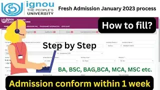 IGNOU fresh Admission 2023 | IGNOU admission January 2023 Session