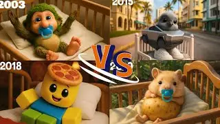 Brr Brr patapim in2006 vs 2018 vs 2019 vs 2020 🔥 The Cutest Meme Evolution Battle!