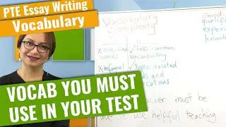 PTE WRITING Task 2 Essay Writing (PART 2 Vocabulary) - practice lesson with worksheets and answers