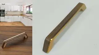 Premium Rose Gold Wooden Finish Handle | Kitchen And Office Drawer/Cabinet/Door/Wardrobe Handle