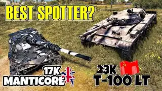 WoT Best Scout &diams; Manticore Vs T-100 LT &diams; World of Tanks Replays