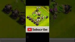 24 Max level Giant Cannon vs 10 Max level 5 Mountain Golem. #coc #golem #giantcannon #clashofclans