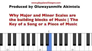 Why Major and Minor Scales are the building blocks of Music | The Key of a Song or a Piece of Music