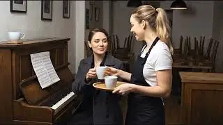 She Never Looked Up From the Piano… Until I Placed Her Coffee on the Table | Lesbian Love