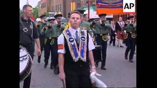 NORTHERN IRELAND: ORANGEMEN STAGE MARCH IN BELFAST