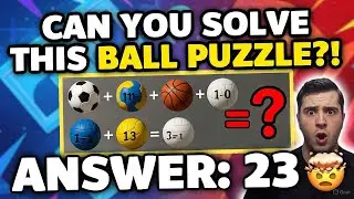 Can You Solve Viral Ball Puzzle in 60 Seconds? 🤯 Soccer + Basketball + Volleyball = ?Ans Revealed!