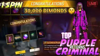 Purple Criminal Returns | How to get Purpole Criminal 1 spin | Free Fire Events 🔥🔥