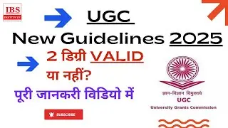 Ugc New Guidelines Dual Degree 2025 Notification - Ugc New Guidelines Two Degrees 2025 Must Watch!