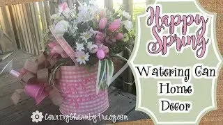 Happy Spring Watering Can Home Decor