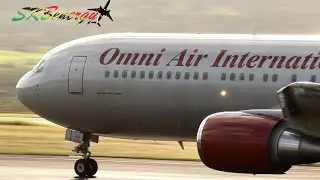 Omni Air 767-300 in action @ St Kitts Robert L. Bradshaw Int'l Airport, Epic Charter !!!!!