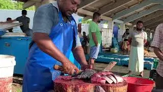 How to cut Yellow fin Tuna super fast. Learn from pros