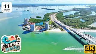 Fort Myers Beach Florida Today &ndash; North + South | 4K Drone Aerial Footage (1/11/26)