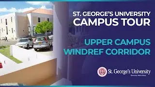 St. George's University Campus Tour - Upper Campus - WINDREF Corridor