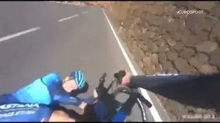 ON-BOARD WITH ALEXEY LUTSENKO DURING SCARY DOWNHILL CRASH WITH TEAM-MATE
