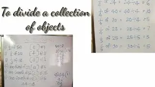To divide a collection of objects/practice#homeeducation