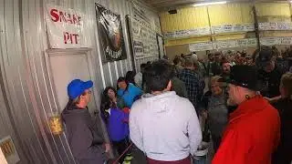 Crowd at Walnut Springs, Texas 2020 Rattlesnake Roundup