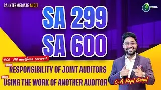 SA 299 Joint Audit | SA 600 Using the Work of other Auditor | CA Inter Audit Jan 26 | CA Final Audit