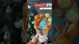 Sweet stacks bubble waffle with Michigan&rsquo;s favorite Superman ice cream. Located in Garden city mi.