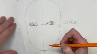 Male face proportions with very short curly hair and shading