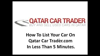 Sell Used Car Qatar : Qatar Car Trader: Less Than 5 Minutes
