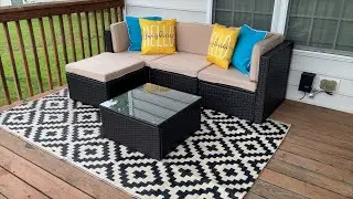 See How You Can Move This Around |Devoko 5 Pieces Patio Furniture Sets All Weather Outdoor Sectional