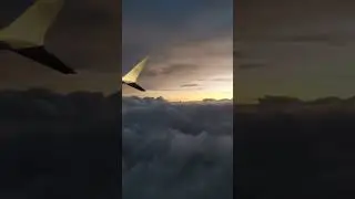 flying above clouds #fly #clouds #plane #sunset