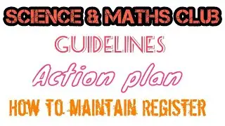 science club and Maths Club।action plan ।guideline।Registerl