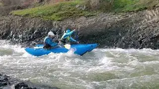 Umatilla river, double drop.  450cfs.
