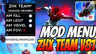 NEW MOD MENU ZHX TEAM V81 FREE FIRE ATUALIZADO 100%HS ESPS LINHA +AIMKILL