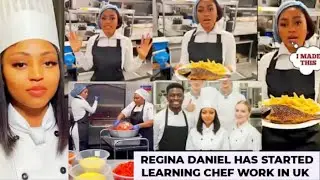 NOLLYWOOD ACTRESS REGINA DANIEL HAS STARTED LEARNING CHEF WORK IN UK, 