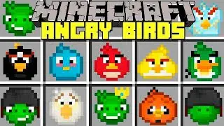 Minecraft ANGRY BIRDS MOD l ANGRY BIRDS VS EVIL PIGS! l Modded Mini-Game