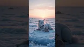 He Jumped Into The Frozen Lake To Save Him #frozenlake #wildlife #animalstory