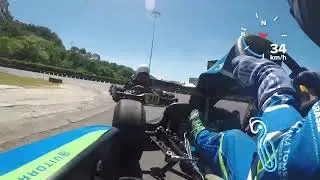 Treino de kart com Vitor e muita velocidade 