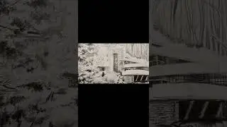 The Falling Water Graphite Drawing