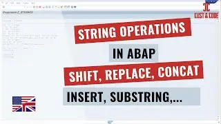 String Operations in ABAP- Shift Replace Insert Concatenate Substring Translate [english]