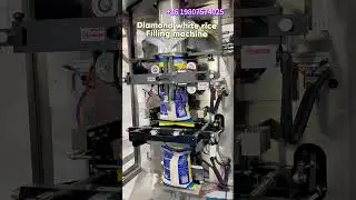 High quality calrose white rice weighing and packing machine,10kg grains filling sealing device