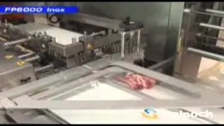 Confezionatrice automatica per alimentari, confezionatrice prodotti alimentari - Confezionatrici angolari automatiche con tunnel di termoretrazione in acciaio inossidabile - fp6000i
