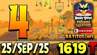 Прохождение турнира Angry Birds Friends 4-го уровня, рекорд 1619, POWER-UP