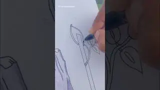 Let the Line Bloom🌹#youtubeshorts#shorts#viral#art#drawing#painting#artist#love#trending#new#music