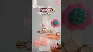 💜 Cute Korean Hair Pin Clip Set Haul 😍 | Meesho Hair Accesories | #meesho #hairclip #koreanfashion